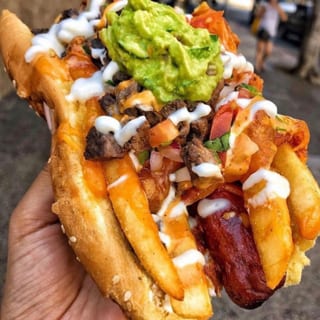 Asada Fries Hot Dog
